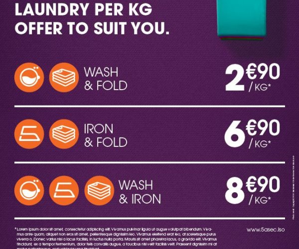 Laundry per kilo formulas